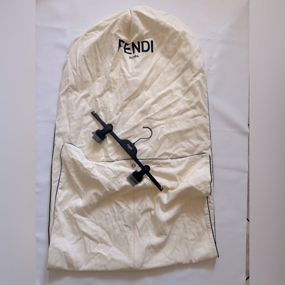 Fendi Cream Garment Bag with Black Hanger